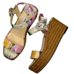 Jimmy Choo Mirabelle Crystal Embellished Wedges Sandals‎ EU 37